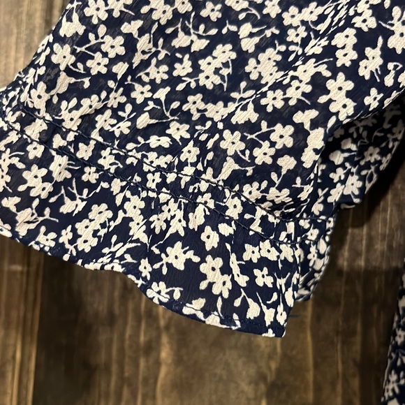 JCREW Navy and white blouse - Picture 5 of 6